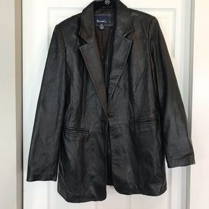 Denim & Co Black Leather Jacket